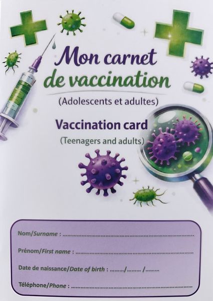 NOUVEAUTE !! Carnet de vaccination 