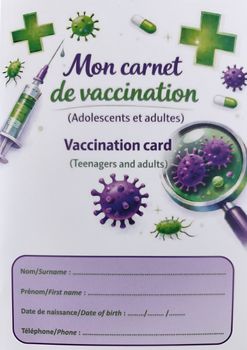 NOUVEAUTE !! Carnet de vaccination 