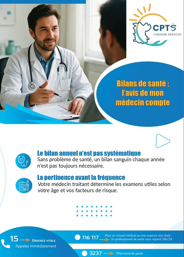 Bilan de santé : l'avis de mon médecin compte 