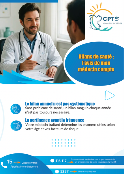 Bilan de santé : l'avis de mon médecin compte 