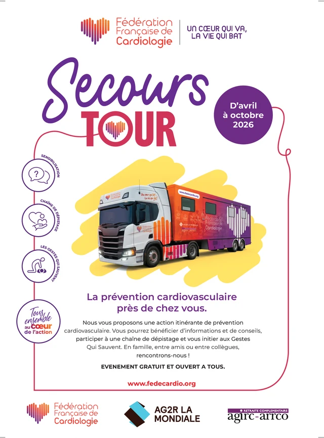 La Fédération Française de Cardiologie prend la route pour prendre soin de votre cœur !