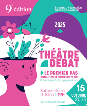 Notre partenaire vous invite à une soirée conviviale autour du théâtre-débat « Le Premier Pas » présenté par la Compagnie Acaly, qui se tiendra le mercredi 15 octobre à 19h et un début de la pièce à 19h30, à la salle des fêtes d’Oslon.