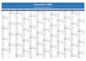 CALENDRIER 2025