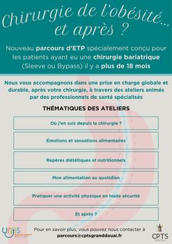 PARCOURS ETP : Vous avez bénéficié d'une chirurgie bariatrique il y a plus de 18 mois et vous n'êtes plus suivi aujourd'hui ? 