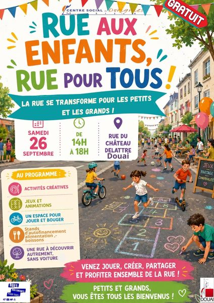 Rue aux enfants, rue pour tous : rendez-vous à Douai !
