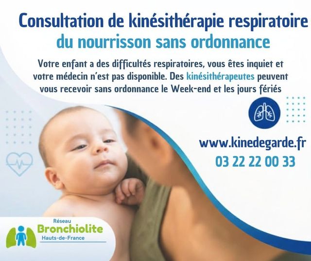 Le réseau Bronchiolite Hauts-de-France a repris ses permanences depuis le 17 octobre 2026