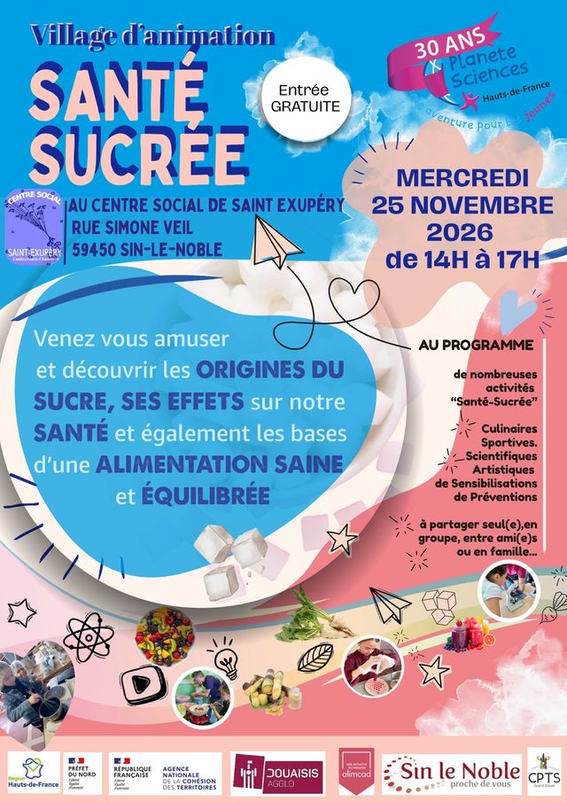 Action de prévention lors du Village d'animation " Santé Sucrée" à Sin-le-Noble