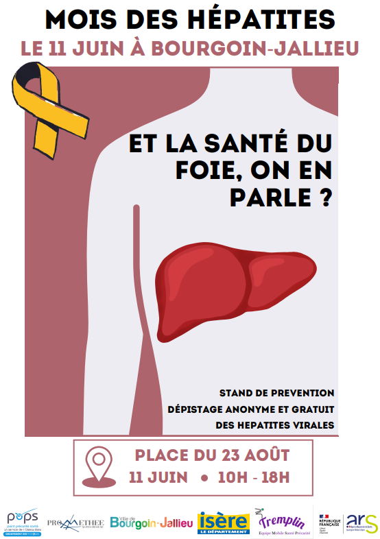 Ensemble contre les hépatites : dépistage gratuit et anonyme le 11 juin à Bourgoin