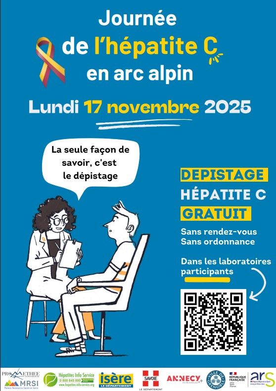 Journée de dépistage gratuit de l'hépatite C en arc alpin – Lundi 17 novembre 2025