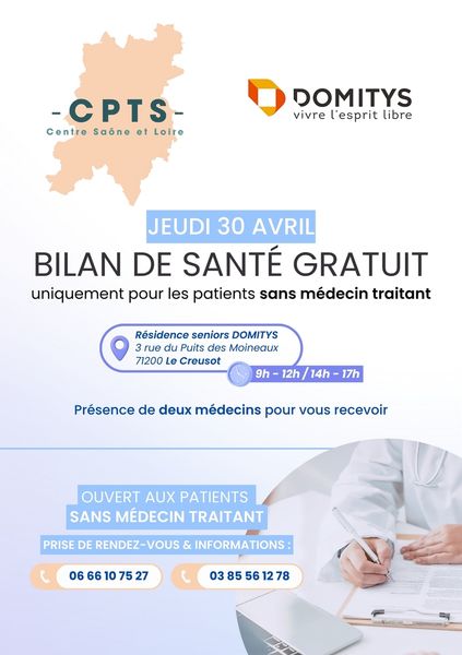 JOURNEE BILAN DE SANTE – JEUDI 30 AVRIL 2026