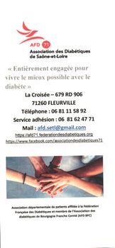AFD 71 : UNE ASSOCIATION ENGAGEE POUR MIEUX VIVRE AVEC LE DIABETE