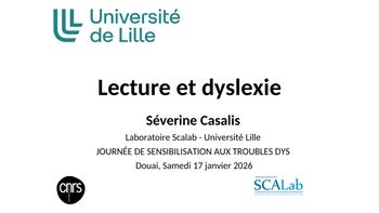 Conférence : Lecture et Dyslexie